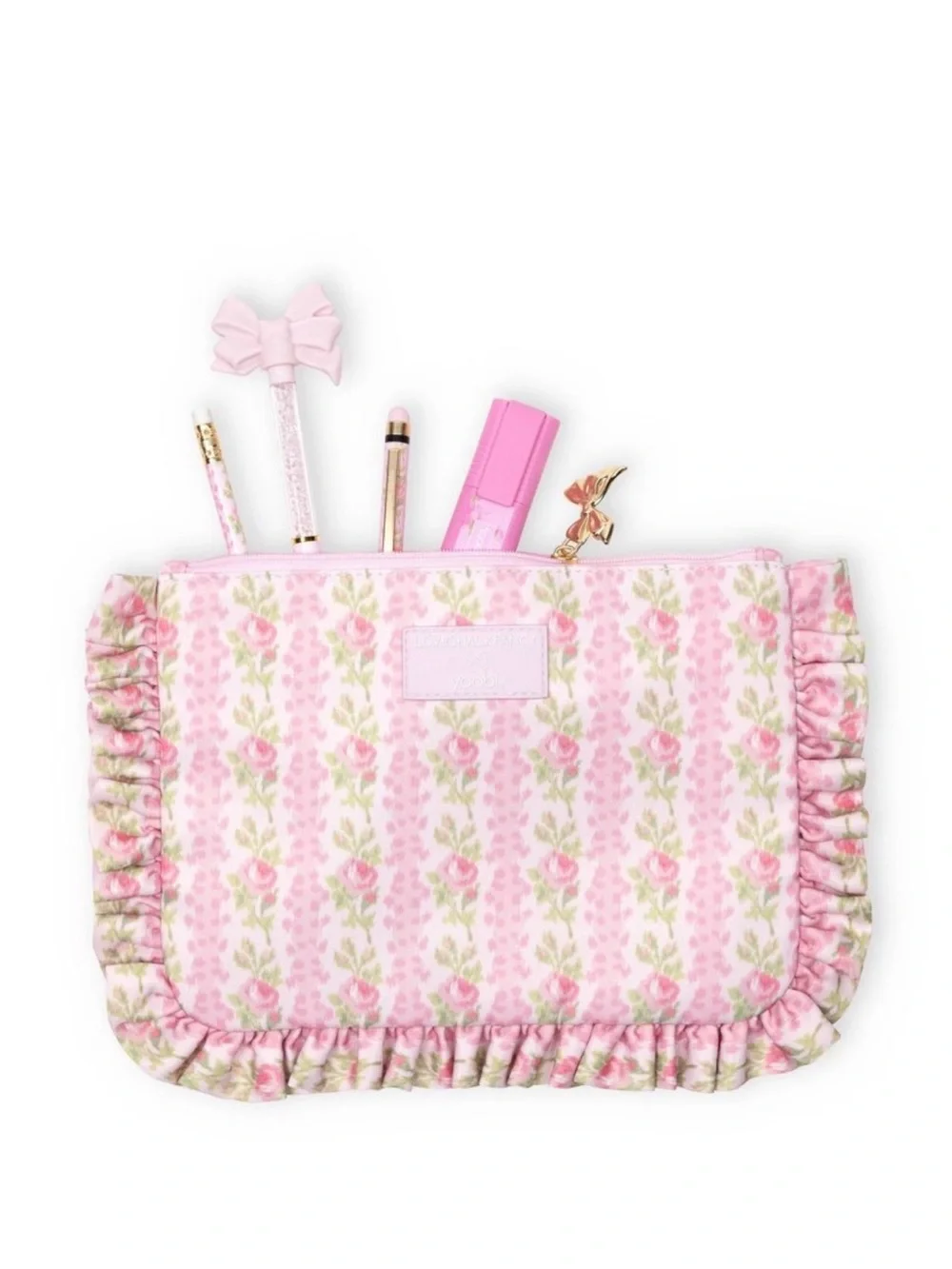 LoveShackFancy x Target - Yoobi Blooming Heirloom Flat Zip Pencil Case